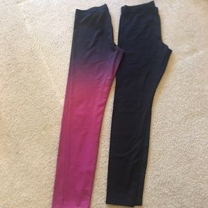 2 Forever21 workout leggings with laser cut design